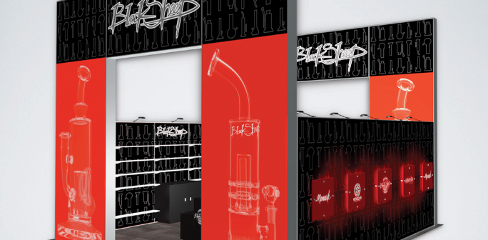 Black Sheep 20x20 Booth Design Black Sheep 20x20 Exhibit Design by Abex Exhibits