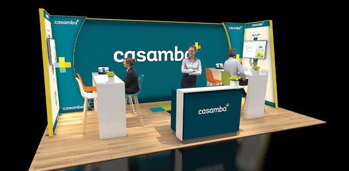 Casamba 10x20 Booth Design Casamba 10x20 Exhibit design by Abex Exhibits