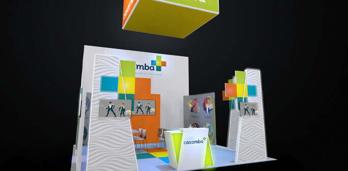 Casamba 20x20 Booth Design Casamba 20x20 Exhibit Design by Abex Exhibits