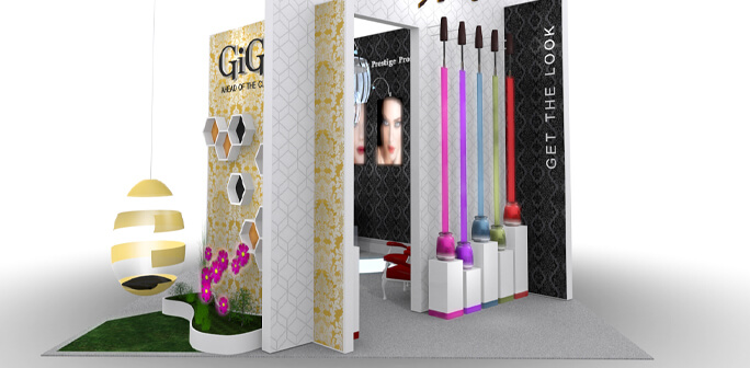 China Glaze 20x20 Booth Design China Glaze 20x20 Exhibit Design by Abex Exhibits