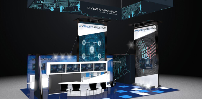 Cybersponse 20x40 Booth Design Cybersponse 20x40 Custom Modular Exhibit by Abex Exhibits