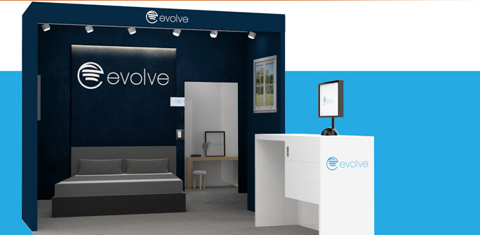 Evolve Booth Design by ABEX Exhibits Evolve 10x10 Exhibit