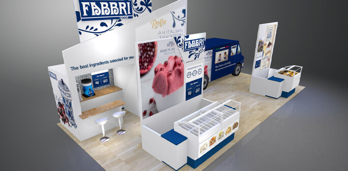 Fabbri 20x40 Booth Design Fabbri 20x40 Exhibit by Abex Exhibits