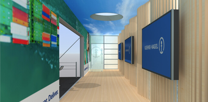 Kuhne and Nagel Container Exhibit Kuehne and Nagel Container Design by Abex Exhibits
