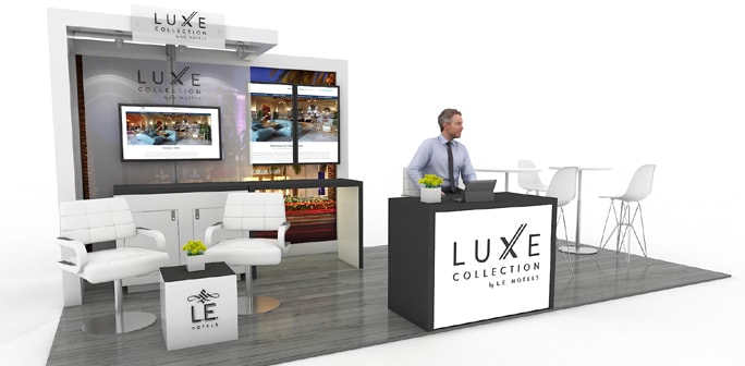 LE Hotels - 10x20 Solar Custom Modular Exhibit LE Hotels - 10x20 Solar Custom Modular Exhibit