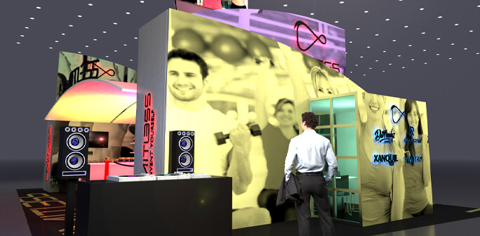 Limitless X 30x40 Booth Design Limitless X 30x40 Exhibit by Abex Exhibits