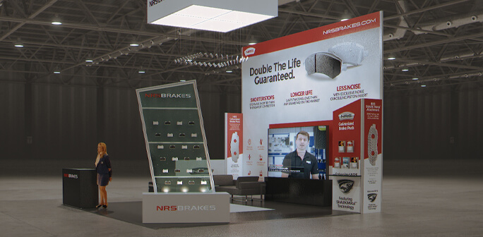 NRS Brakes 20x20 Booth Design NRS Brakes 20x20 Exhibit Design by Abex Exhibits