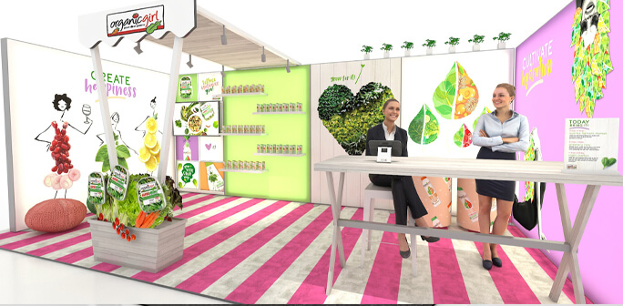 Organic Girl 10x20 Exhibit Organic Girl - Booth Design by ABEX Exhibits