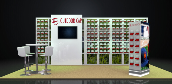 Outdoor Cap 10x20 Exhibit Design Custom Modular Exhibit