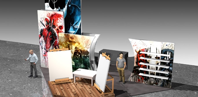 Rob Prior - Custom Lumiwall 20x20 Modular Exhibit Rob Prior - Custom Lumiwall 20x20 Modular Exhibit