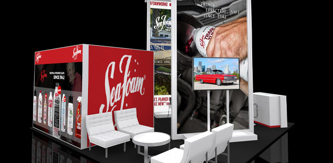 Seafoam 20x30 Booth Design Seafoam 20x30 Custom Modular Exhibit by Abex Exhibits