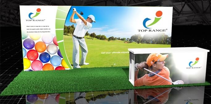 TopRange Golf - 10x20 Lumiwall Modular Exhibit TopRange Golf - 10x20 Lumiwall Modular Exhibit