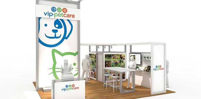 VIP Petcare - Solar 20x20 Modular Exhibit VIP Petcare - Solar 20x20 Modular Exhibit