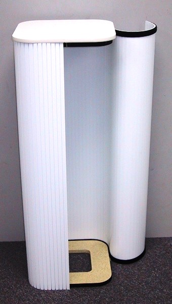 square plastic pedestal display stand