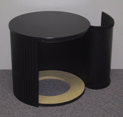 round plastic pedestal display stand