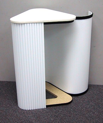 triangle plastic pedestal display stand