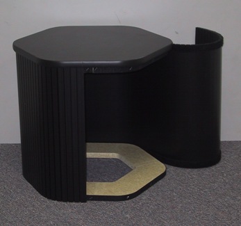 hexagon plastic pedestal display stand