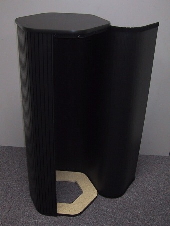 hexagon plastic pedestal display stand