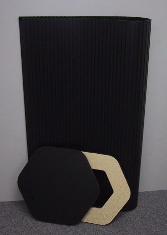 hexagon plastic pedestal display stand completely disassembled
