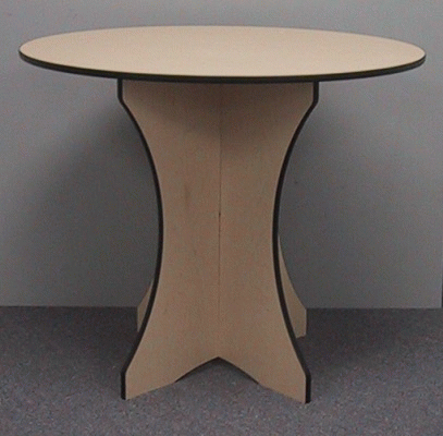 Ellipse merchandise display table