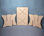 rectanguler display table disassembled