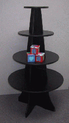 36" Round 54" High Tiered Display Tree