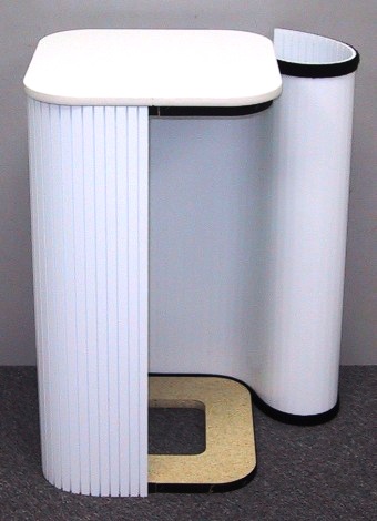 square plastic pedestal display stand