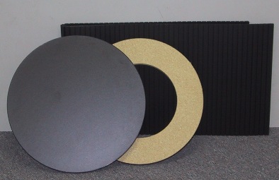round plastic pedestal display stand completely disassembled