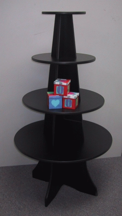 30" Round 54" High Tiered Display Tree
