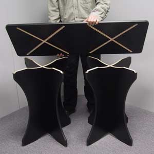 Merchandise display table top assembly