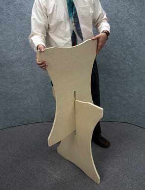merchandise display table base assembly