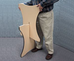 leg assembly for base of rectangular display table