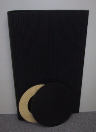 round plastic pedestal display stand completely disassembled