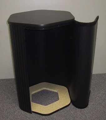 hexagon plastic pedestal display stand