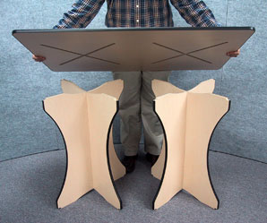 Merchandise display table top assembly