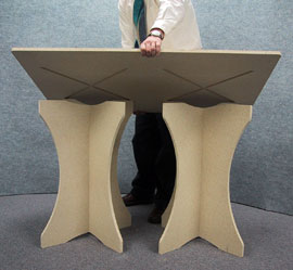 Merchandise display table top assembly