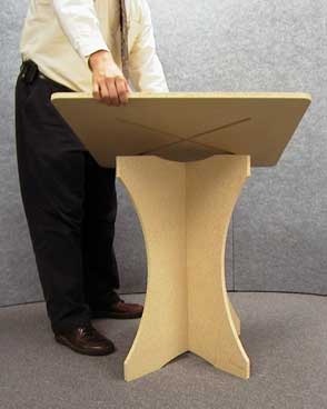 Merchandise display table top assembly